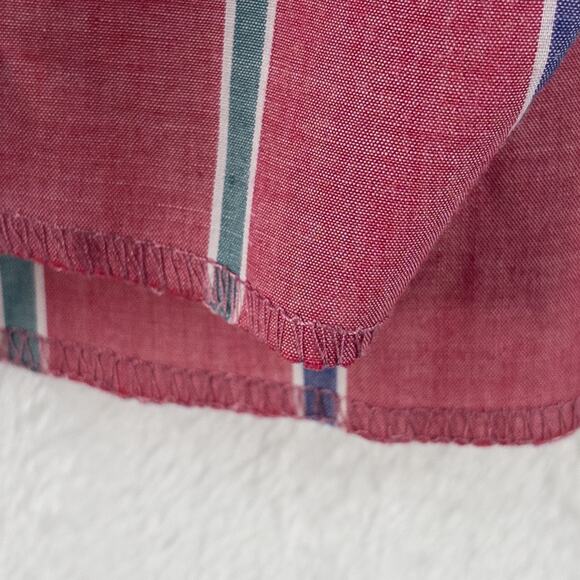 Vintage Wrangler Pearl Snap Short Sleeve Shirt Mens XXL Striped Red/Pink Western - Picture 9 of 12